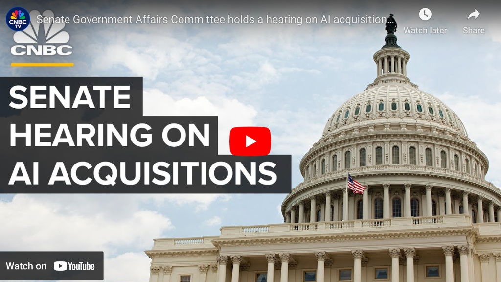 Senate Government Affairs Committee holds a hearing on AI acquisitions