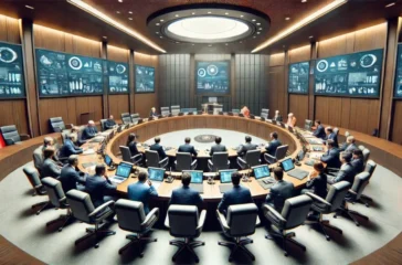 DALL·E-2024-08-21-13.14.13-A-realistic-image-of-a-modern-legislative-chamber-in-Turkey-with-a-smaller-group-of-politicians-and-experts-gathered-around-a-large-oval-conference-t