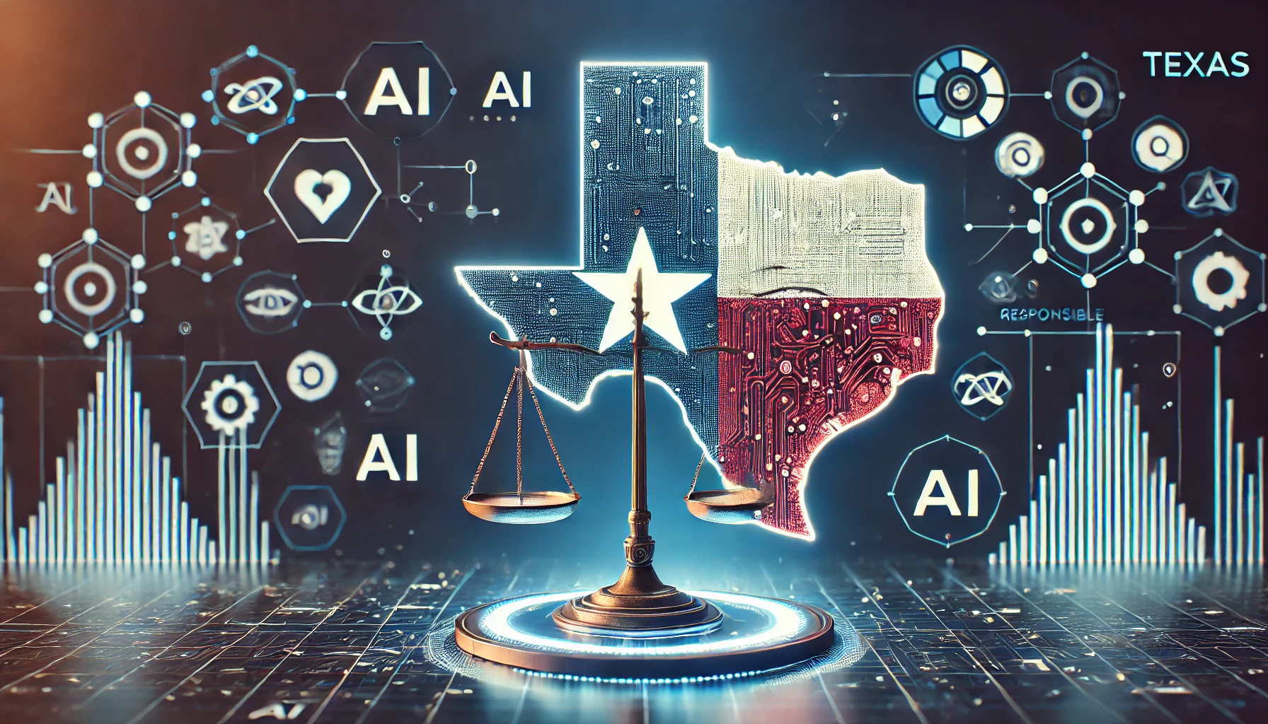 DALL·E-2024-11-08-17.53.56-An-image-representing-Texas-as-a-leader-in-responsible-AI-governance.-Depict-Texas-state-symbols-such-as-the-Texas-map-or-flag-with-a-balanced-scale-i