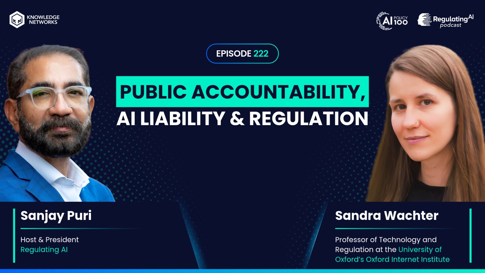 Public Accountability, AI Liability & Regulation with Sandra Wachter | AI Policy100
